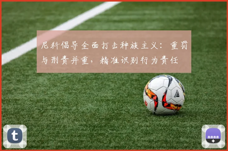 尼科倡导全面打击种族主义：重罚与刑责并重，精准识别行为责任
